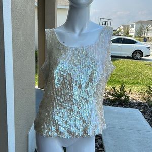 EMILY SPENCER VINTAGE SEQUIN SHIRT TOP SIZE 10